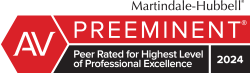 Martindale-Hubbell Preeminent Award - Peer Rated for Highest Level of Professional Excellence 2024 | Galloway, Wettermark, and Rutens, LLP